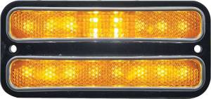 Classic Industries - LED Front Amber Side Marker Assembly w/Chrome Trim (Each), 69-72 Blazer