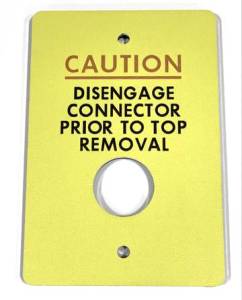 Single Wall Top Wiring Disconnect Plate, 72 Blazer