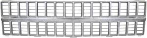 Grill w/o Bow Tie, Argent Silver w/Chrome Center Bar, 81-82 Blazer