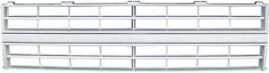 Grill w/o Bow Tie w/Single Headlamps, Argent Silver, 85-88 Blazer