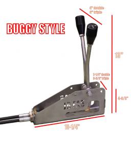 JB Custom Fabrication - NP205 Stainless Twin Stick Buggy Mount Cable Shifter - Image 2