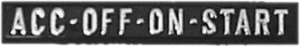 Ignition Switch Indicator Plate, 69-72 Blazer