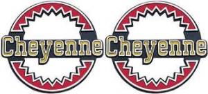 Cheyenne Rear Quarter Panel Emblems (Pair), 73-79 Blazer