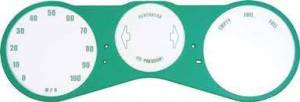 Instrument Cluster Lens w/Warning Lights, w/o Gauges, w/o Tach, 69-72 Blazer