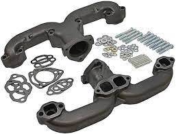 Exhaust Manifold Set, Cast Iron Rams Horn, SBC, 69-72 Blazer