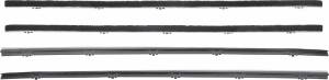 Front Door Window Felt Set w/Stainless Bead (4 Pc), 69-72 Blazer