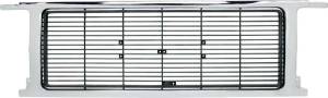 Grill GMC w/Dual Headlamps, Chrome Argent, 89-91 Blazer (Jimmy)